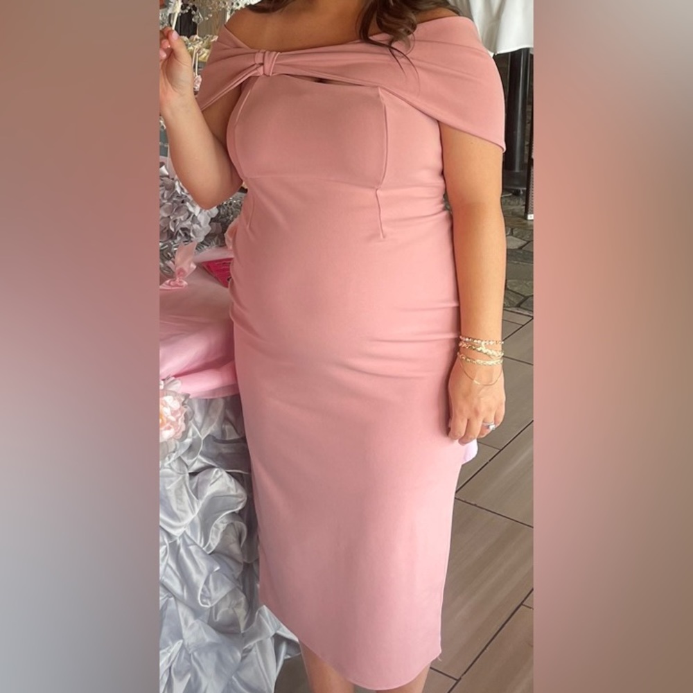 Club L London Pink Maternity Dress - Size 10